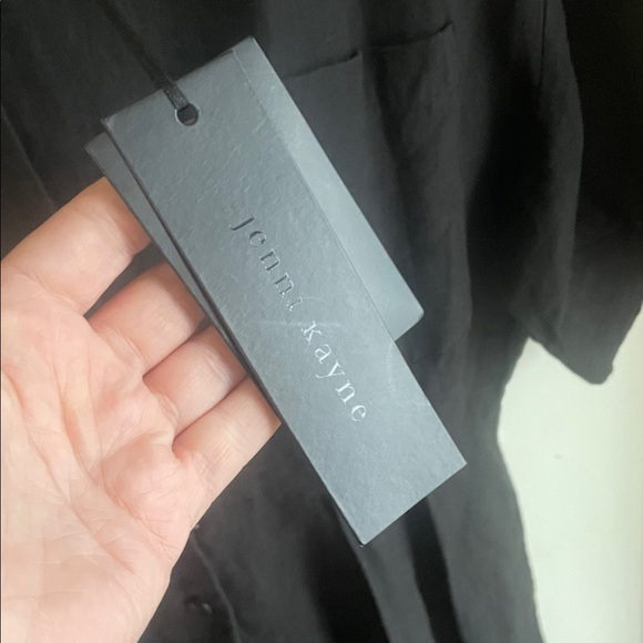 Jenni Kayne Day Dress Midi Linen Black - Picture 9 of 16